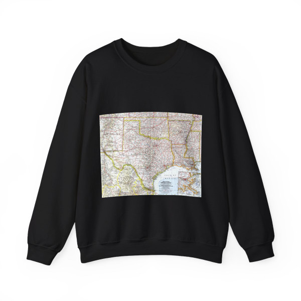 USA - South Central (1961) (Map) Crewneck Sweatshirt