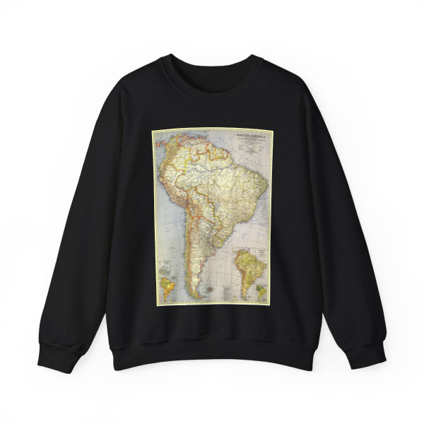 South America (1937) (Map) Crewneck Sweatshirt