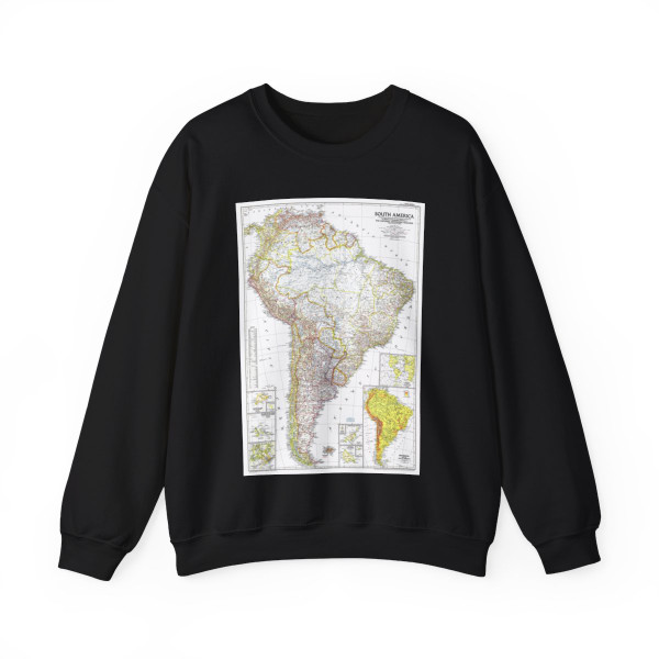South America (1950) (Map) Crewneck Sweatshirt