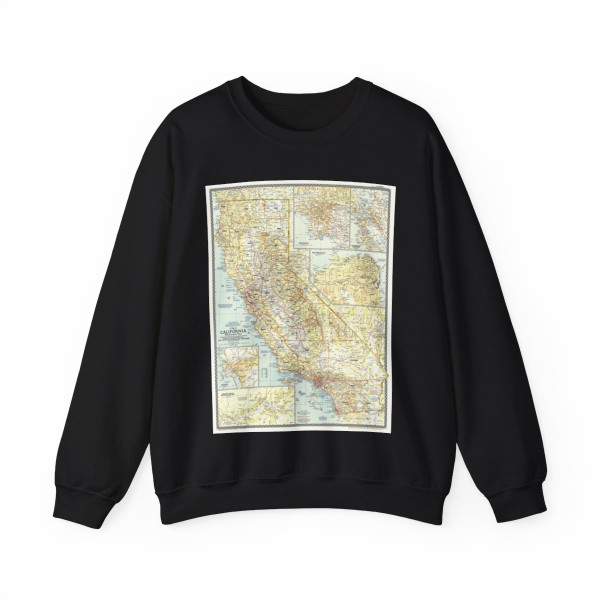 USA - California (1954) (Map) Crewneck Sweatshirt