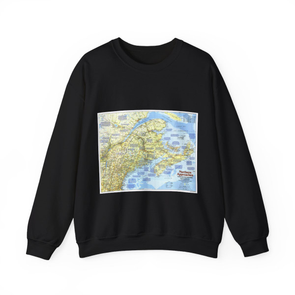 USA - Northern Approaches 1 (1985) (Map) Crewneck Sweatshirt
