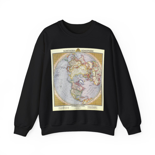 Northern Hemisphere (1946) (Map) Crewneck Sweatshirt