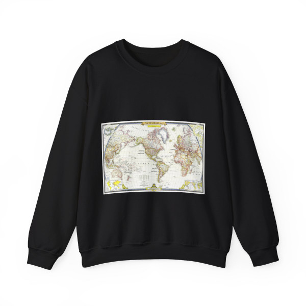 World Map (1951) (Map) Crewneck Sweatshirt