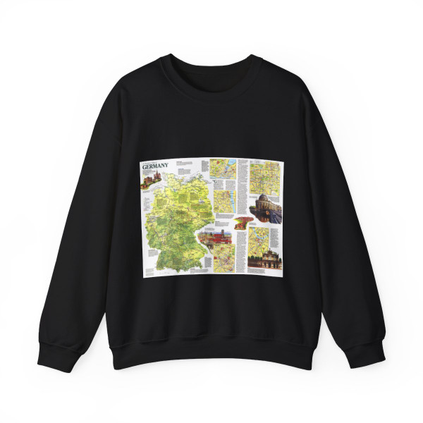 Germany - A Traveller's Map (1991) (Map) Crewneck Sweatshirt