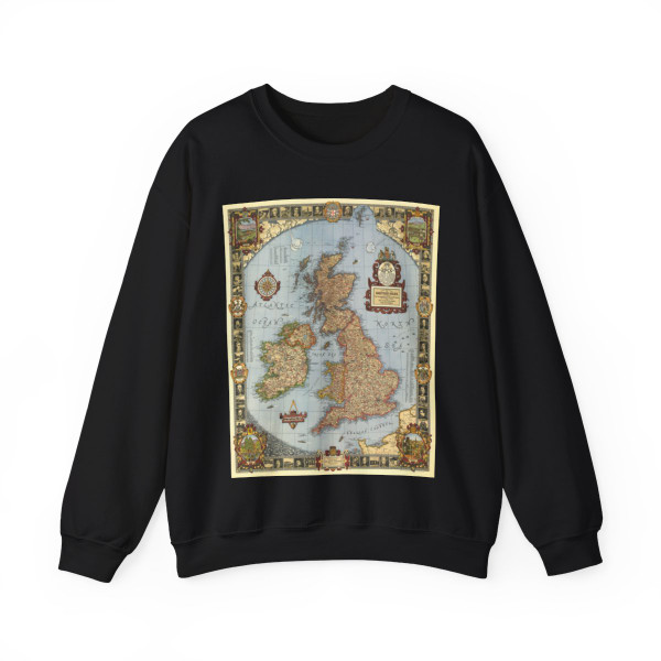 Great Britain - A Modern Pilgrim's Map (1937) (Map) Crewneck Sweatshirt
