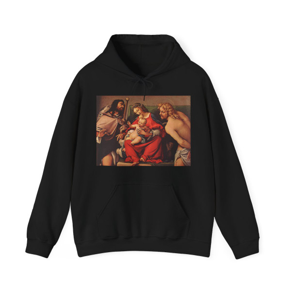 LOTTO, Lorenzo -1521-23-Madonna with the Child and Sts Rock and Sebastian (Artwork) Hoodie