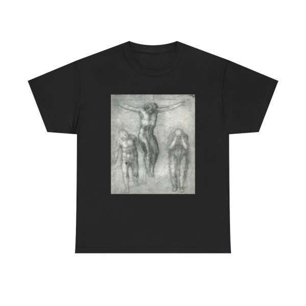 MICHELANGELO, Buonarroti - Study for Christ on the cross with Mourners (Artwork) T-Shirt
