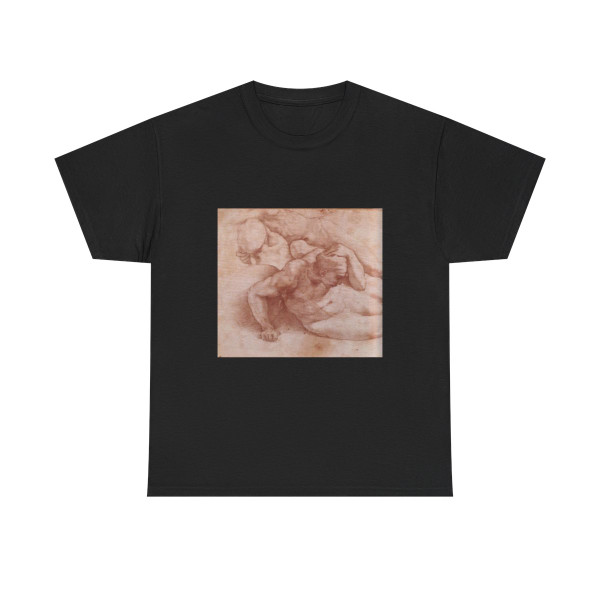 MICHELANGELO, Buonarroti - Two Figures (red chalk) (Artwork) T-Shirt