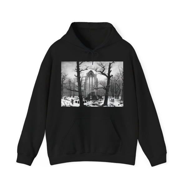 FRIEDRICH, Caspar David - Monastery Graveyard in the Snow (Artwork) Hoodie