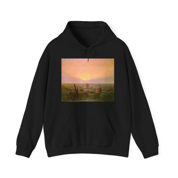FRIEDRICH, Caspar David - Moon Rising over the Sea (Artwork) Hoodie