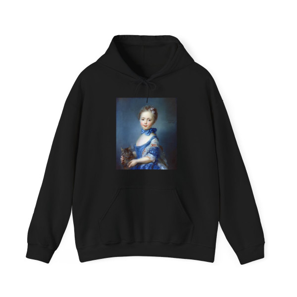 PERRONNEAU, Jean-Baptiste -  A Girl with a Kitten (Artwork) Hoodie