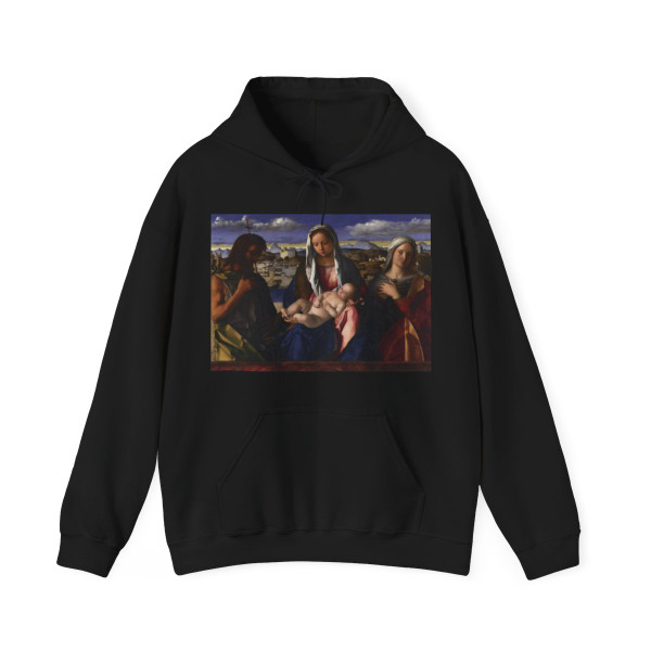BELLINI, Giovanni - 1500-09 - Madonna and Child with St John the Baptist and a Saint (Artwork) Hoodie
