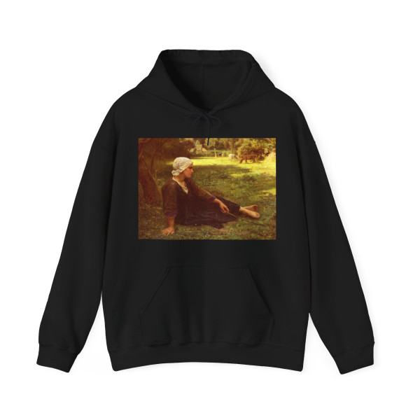 BRETON, Jules - Juene Fille Gardant des Vaches (Artwork) Hoodie