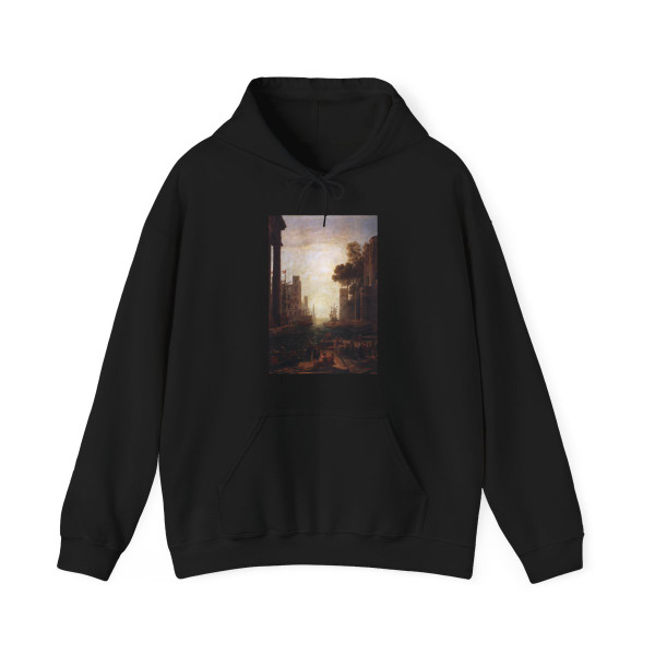 CLAUDE LORRAIN - Embarkation of St Paula Romana at Ostia (Artwork) Hoodie