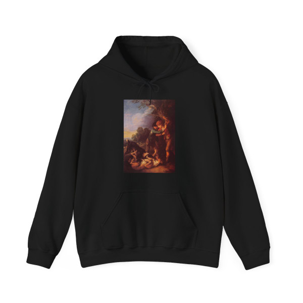 GAINSBOROUGH, Thomas - Shepherd Boys with Dogs Fighting (Artwork) Hoodie