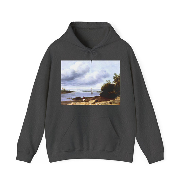 BORSSUM, Anthonie van - Extensive River View with a Horseman (Artwork) Hoodie