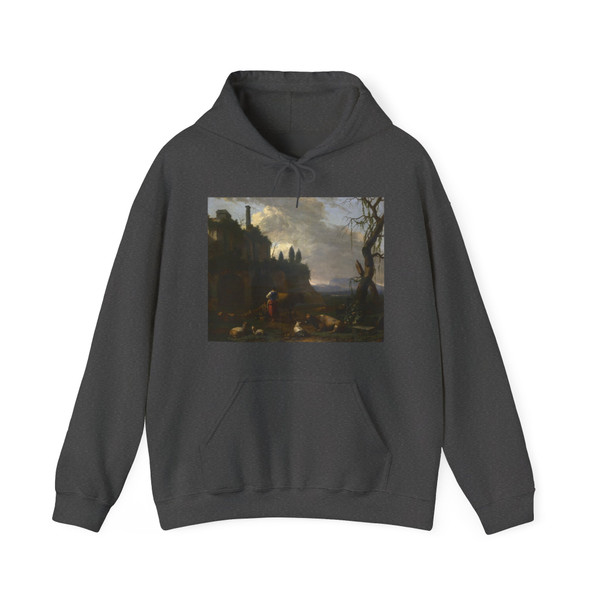 BEGEIJN, Abraham Jansz - Peasants with Cattle by a Ruin (Artwork) Hoodie