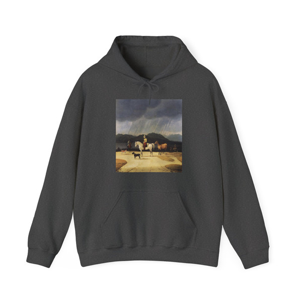 KOBELL, Wilhelm von - Riders at the Tegernsee (Artwork) Hoodie