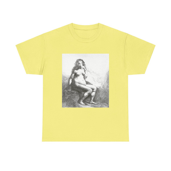REMBRANDT Harmenszoon van RIJN - Seated Female Nude (Artwork) T-Shirt