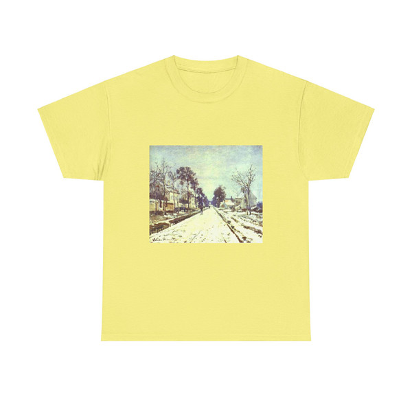 MONET, Claude - The Road to Louveciennes, the Effect of Snow (Artwork) T-Shirt