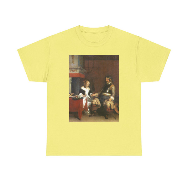 TERBORCH, Gerard - Man Offering a Woman Coins (Artwork) T-Shirt