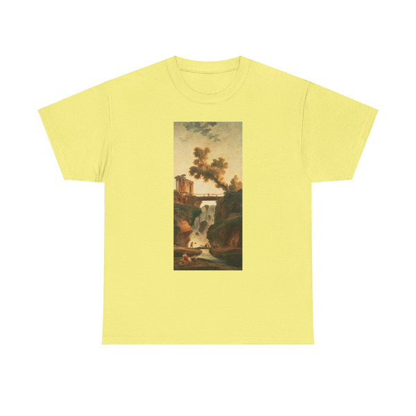Robert, Hubert - Landscape with a Waterfall (Artwork) T-Shirt