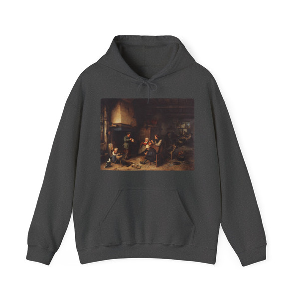 OSTADE, Adriaen Jansz. van - Peasants in an Interior (Artwork) Hoodie