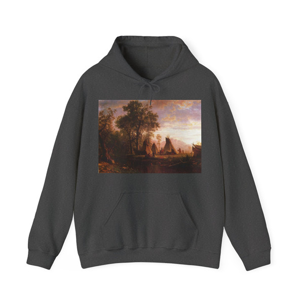 BIERSTADT, Albert - Indian Encampment Late Afternoon (Artwork) Hoodie