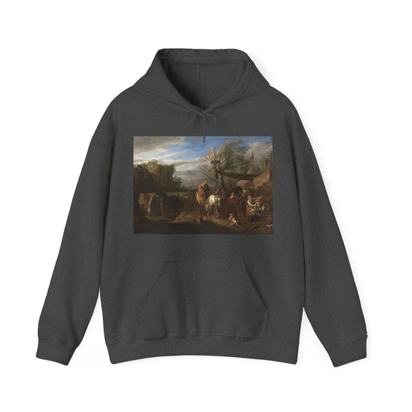 BLOEMEN, Pieter van - Riders Resting at a Military Encampment (Artwork) Hoodie
