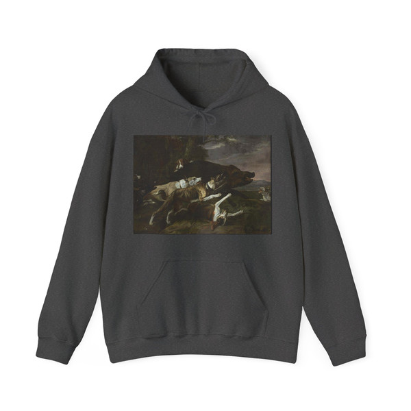BOEL, Pieter - Hounds Assailing a Boar (Artwork) Hoodie