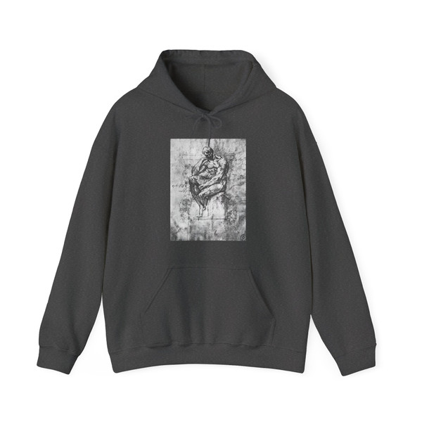 MICHELANGELO, Buonarroti -Sistine Chapel-Study of a Man (Artwork) Hoodie
