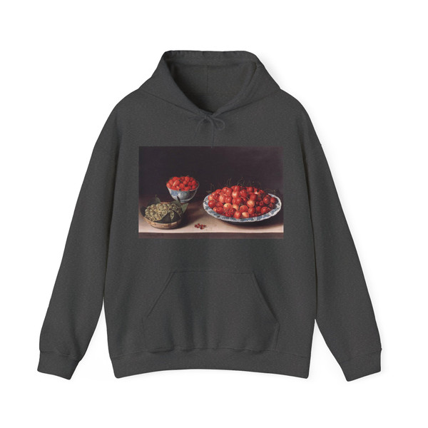 MOILLON, Louise - Still-Life with Cherries, Strawberries and Gooseberries (Artwork) Hoodie