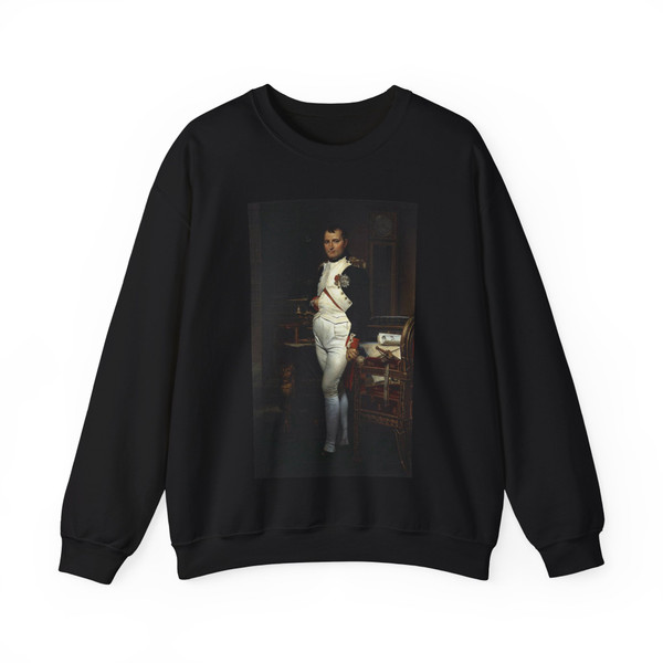 DAVID,Jacques-Louis - Napoleon in his Study (Artwork) Crewneck Sweatshirt