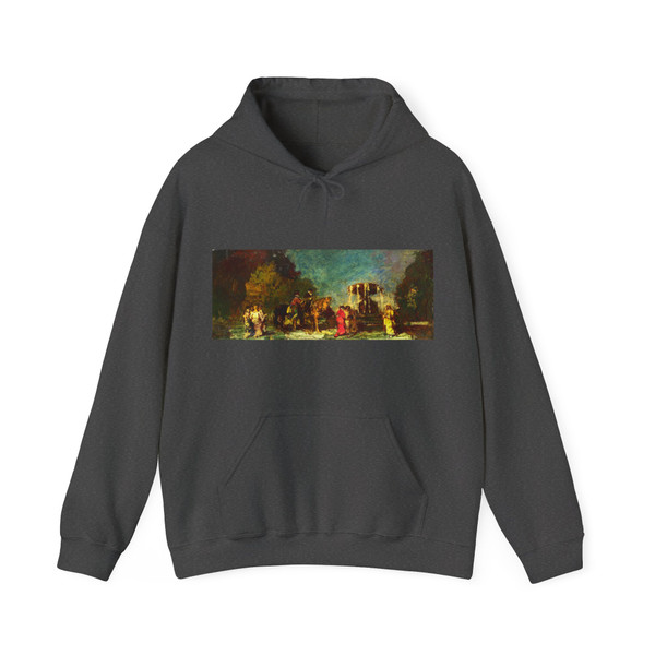 MONTICELLI Adolphe - Fountain in a Park (Artwork) Hoodie