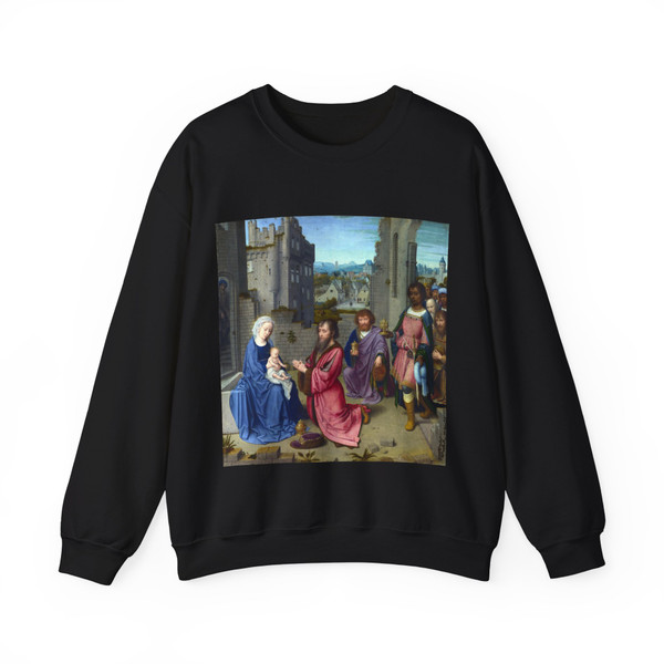 DAVID, Gerard - Adoration of the Kings (Artwork) Crewneck Sweatshirt