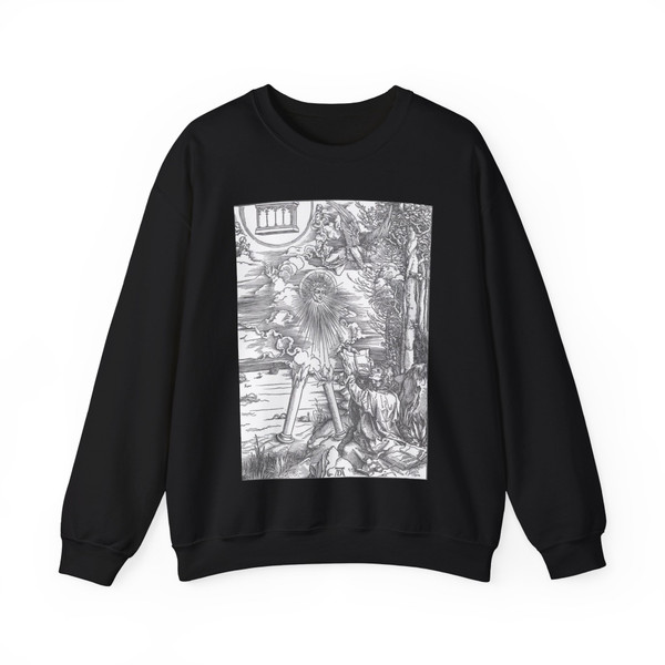 DURER, Albrecht - 9. St John Devours the Book (Artwork) Crewneck Sweatshirt