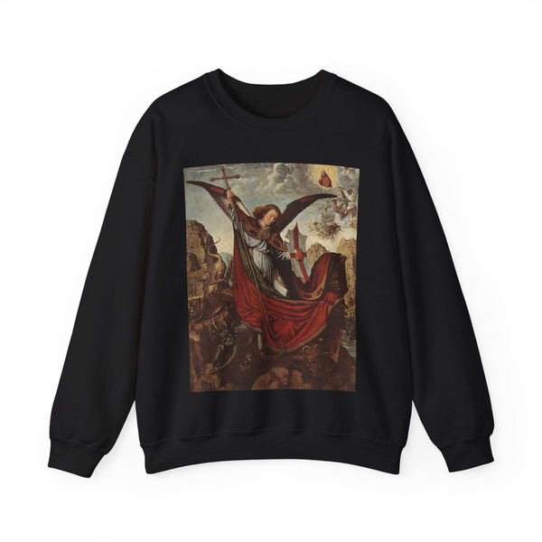 DAVID, Gerard - Altarpiece of St Michael (Artwork) Crewneck Sweatshirt