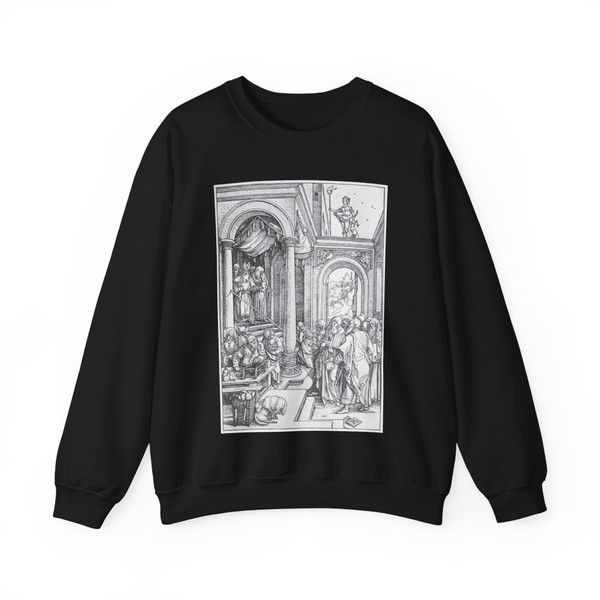 DURER, Albrecht - 5. The Presentation of the Virgin in the Temple (Artwork) Crewneck Sweatshirt