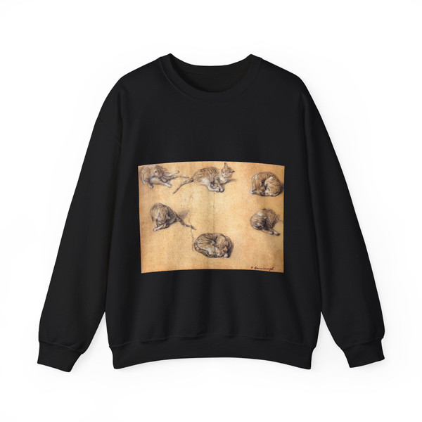 GAINSBOROUGH, Thomas - Six studies of a cat (Artwork) Crewneck Sweatshirt