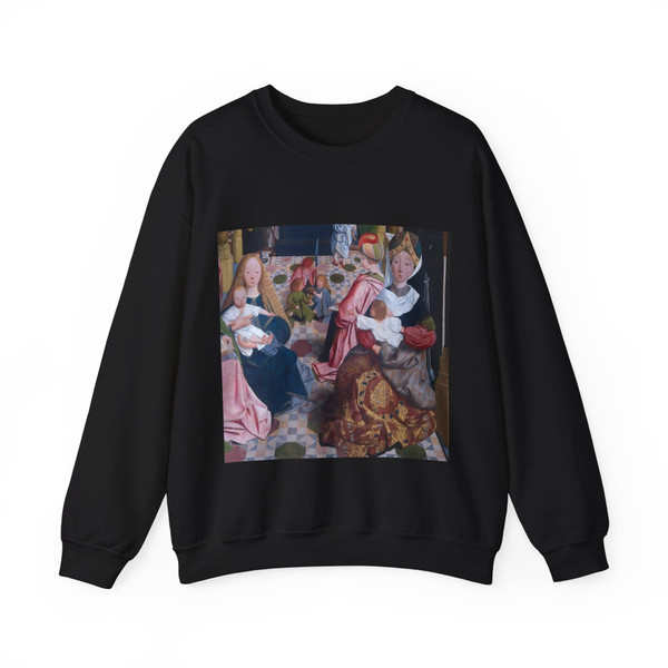 GEERTGEN tot Sint Jans - The Holy Kinship (detail)2 (Artwork) Crewneck Sweatshirt