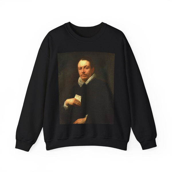 DYCK, Sir Anthony Van - Portrait of Giovanni Battista Cattaneo (Artwork) Crewneck Sweatshirt