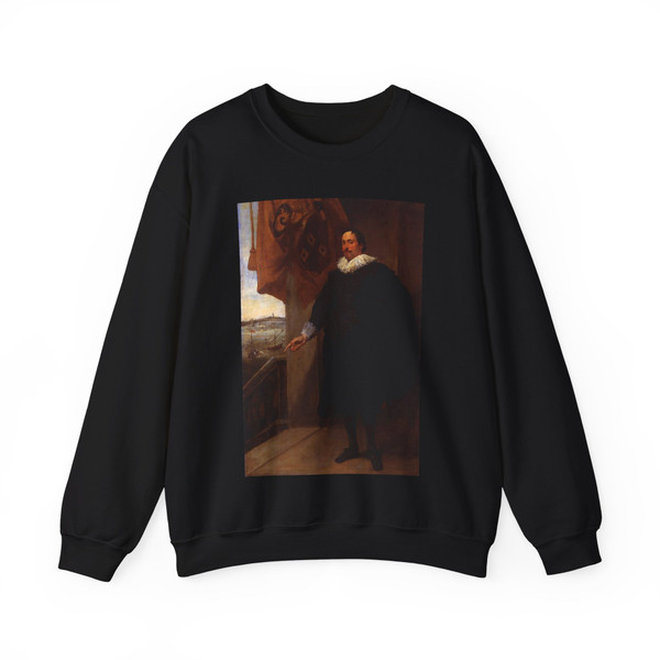 DYCK, Sir Anthony Van - Portrait of Nicolaes van der Borght (Artwork) Crewneck Sweatshirt