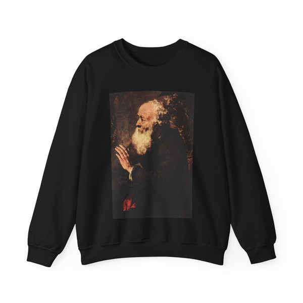 EECKHOUT, Gerbrand van den - Prophet Eliseus and the Woman of Sunem (detail) (Artwork) Crewneck Sweatshirt