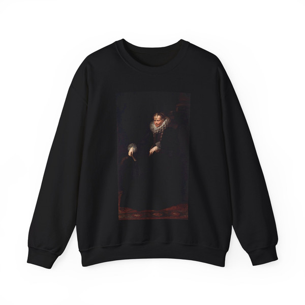 DYCK, Sir Anthony Van - Wife of an Aristocratic Genoese (Artwork) Crewneck Sweatshirt