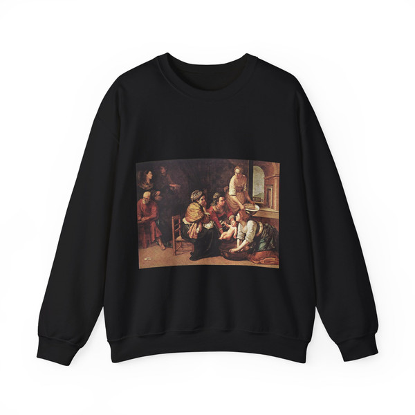GENTILESCHI, Artemisia - Birth of St John the Baptist (Artwork) Crewneck Sweatshirt