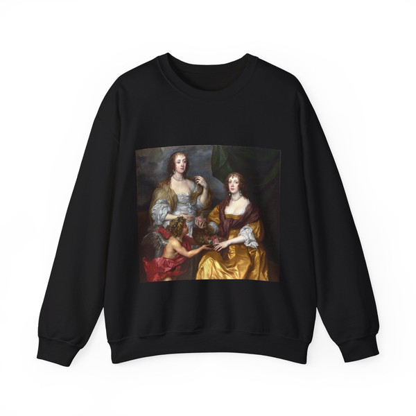 DYCK, Sir Anthony Van - Lady Elizabeth Thimbelby and her Sister (Artwork) Crewneck Sweatshirt