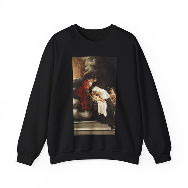 GENTILESCHI, Orazio - The Vision of St Francesca Romana (Artwork) Crewneck Sweatshirt