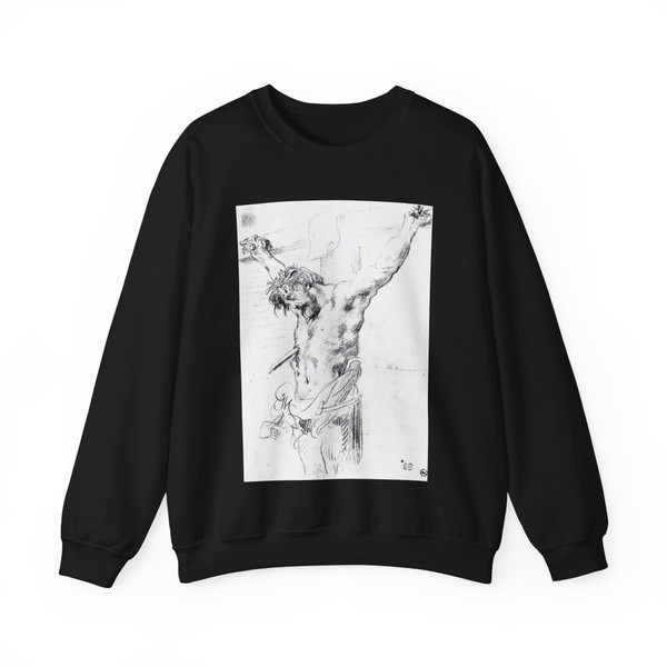DELACROIX, EUGENE - Christ on the Cross (Artwork) Crewneck Sweatshirt