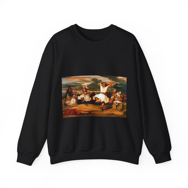 DECAMPS, Alexandre Gabriel - Albanian Dancers (Artwork) Crewneck Sweatshirt