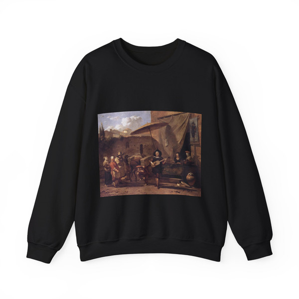DUJARDIN, Karel - Italian Comedians (Artwork) Crewneck Sweatshirt
